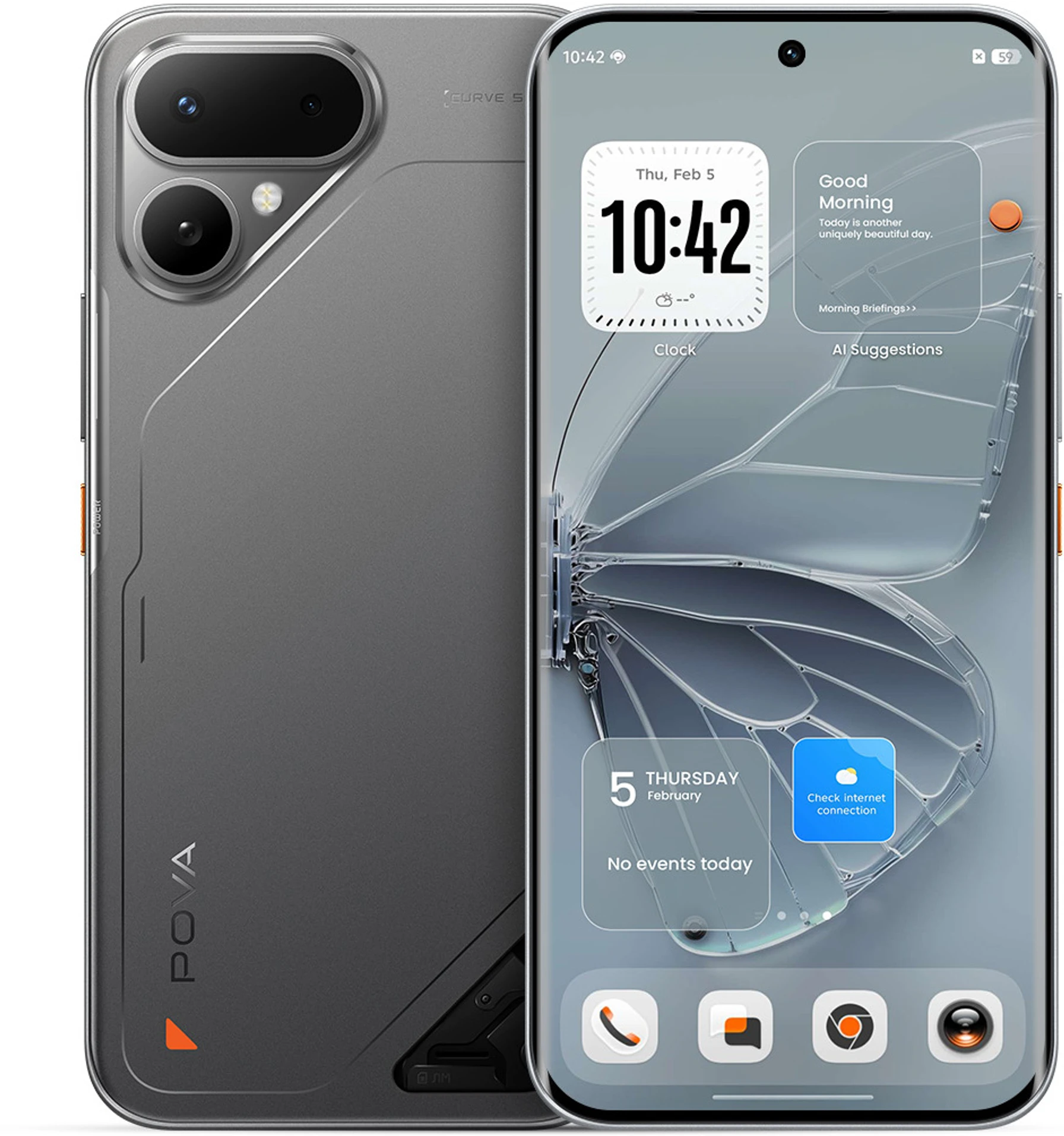 Pova Curve 2 5G (Storm Titanium, 128 GB) (8 GB RAM)