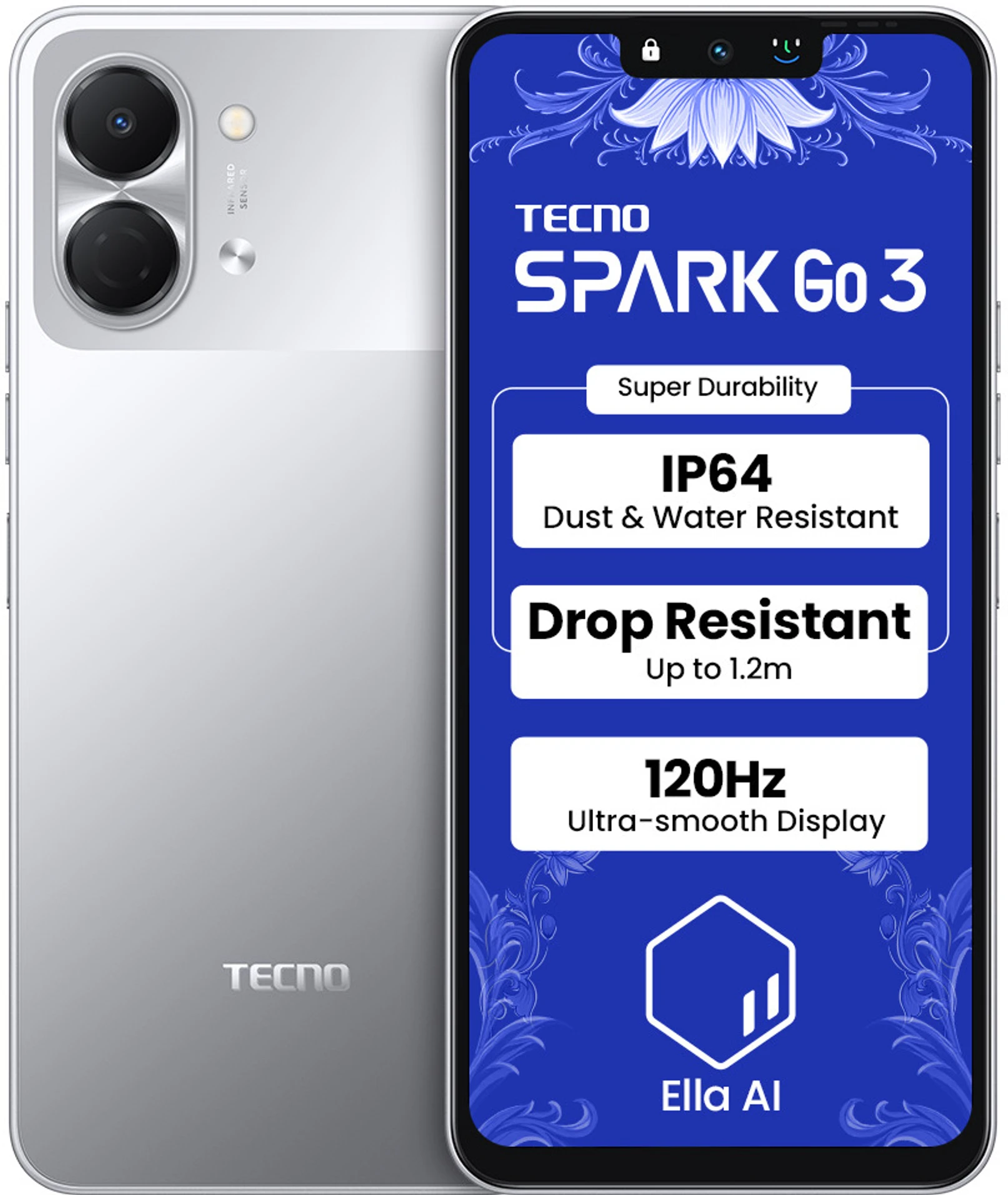 Spark Go 3 (Titanium Grey, 64 GB) (4 GB RAM)