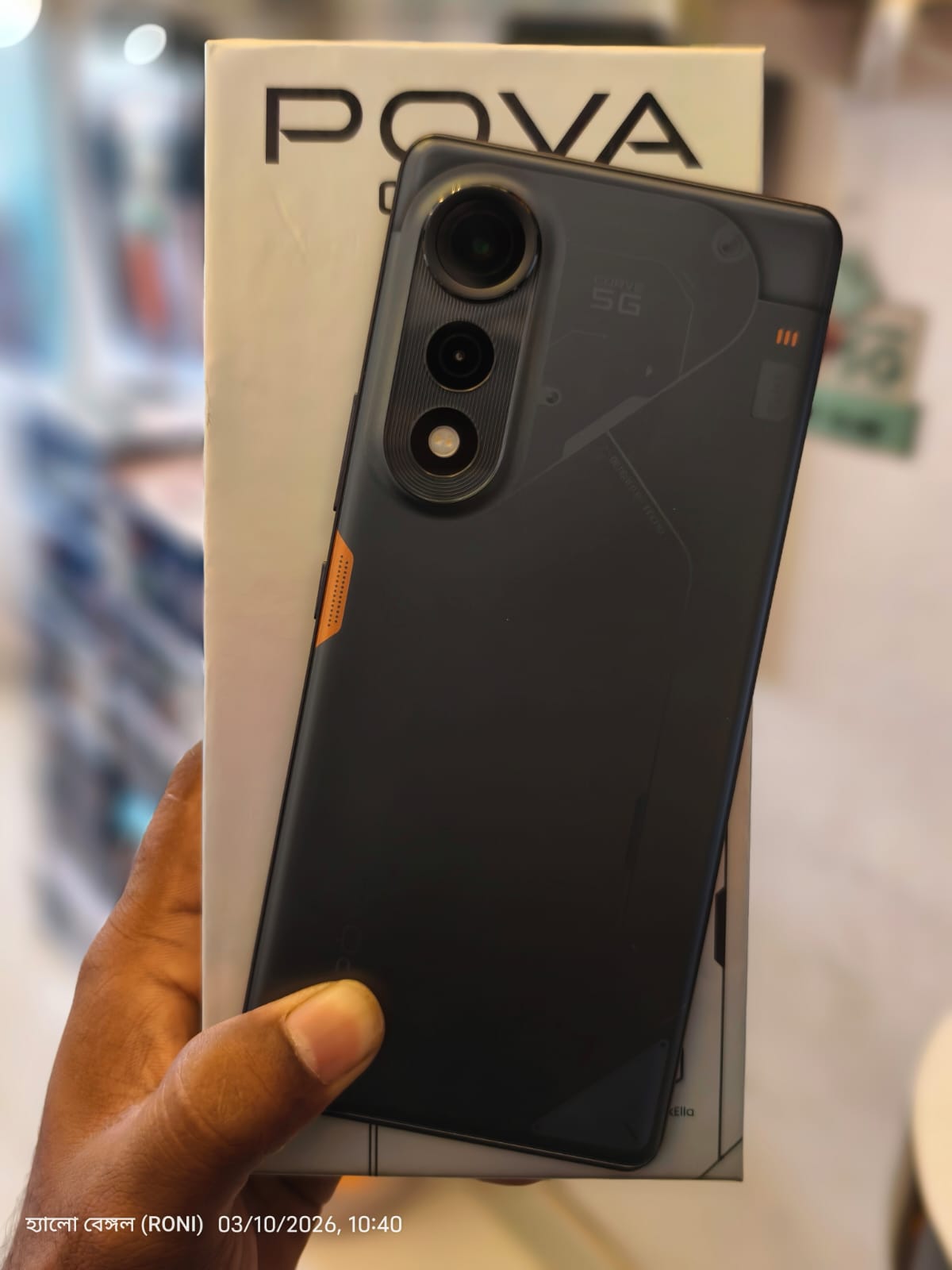 POVA CURVE 5G (GEEK BLACK, 8GB+256GB) (Open Box 2 Day Old)