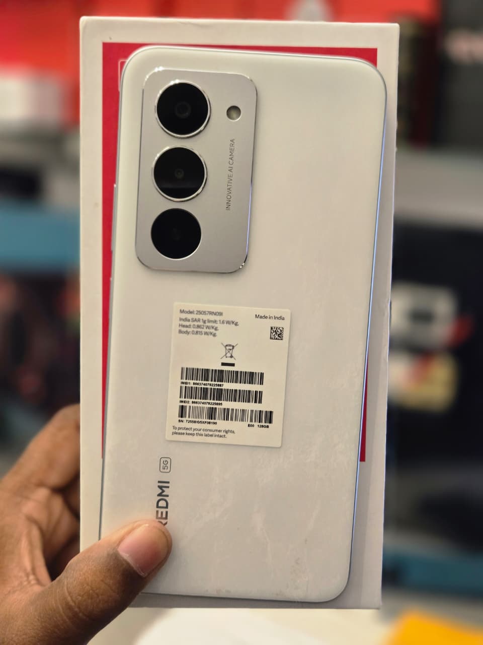 Redmi REDMI 15 5G (Frosted White, 128 GB) (8 GB RAM) — Like_new