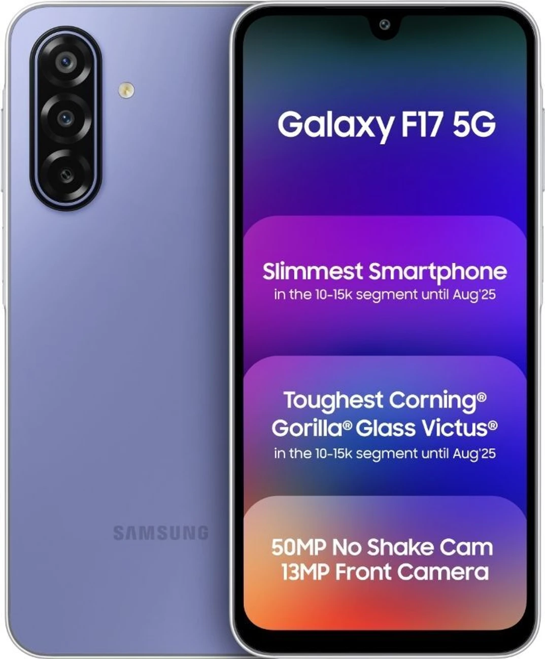 Samsung Galaxy F17 5G (Violet Pop, 128 GB) (8 GB RAM)