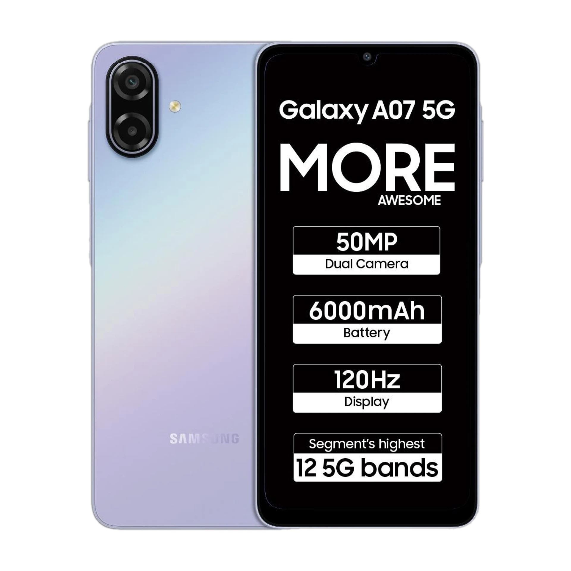 Samsung Galaxy A07  (Light Violet, 64 GB) (4 GB RAM)